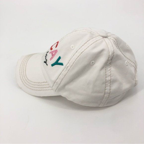 KBETHOS Embroidered Vacy All Day White Distressed Baseball Cap - Picture 8 of 14